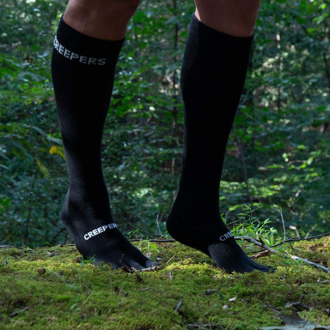 over the calf merino toe socks fro copression support