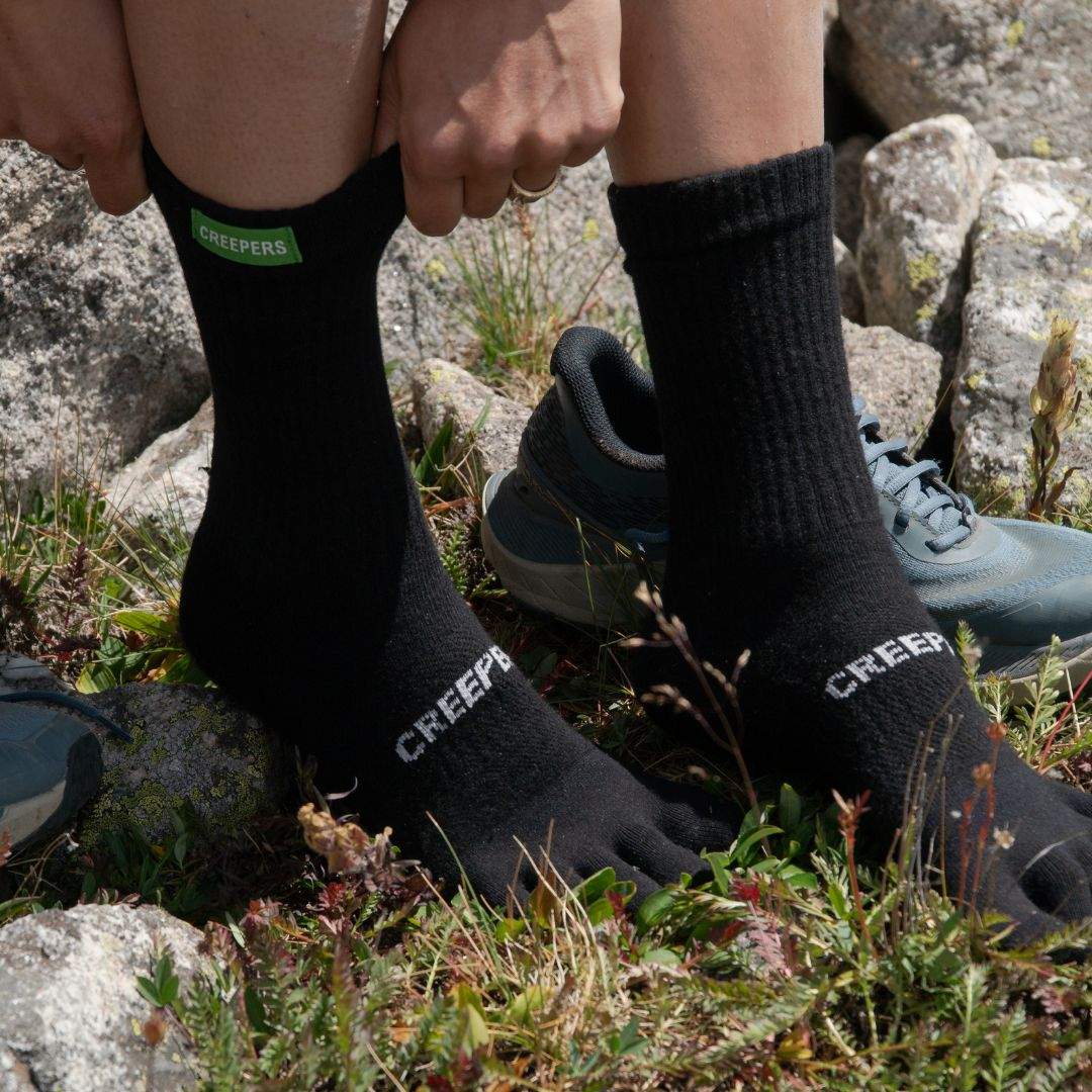 midweight merino hiking socks in boot length