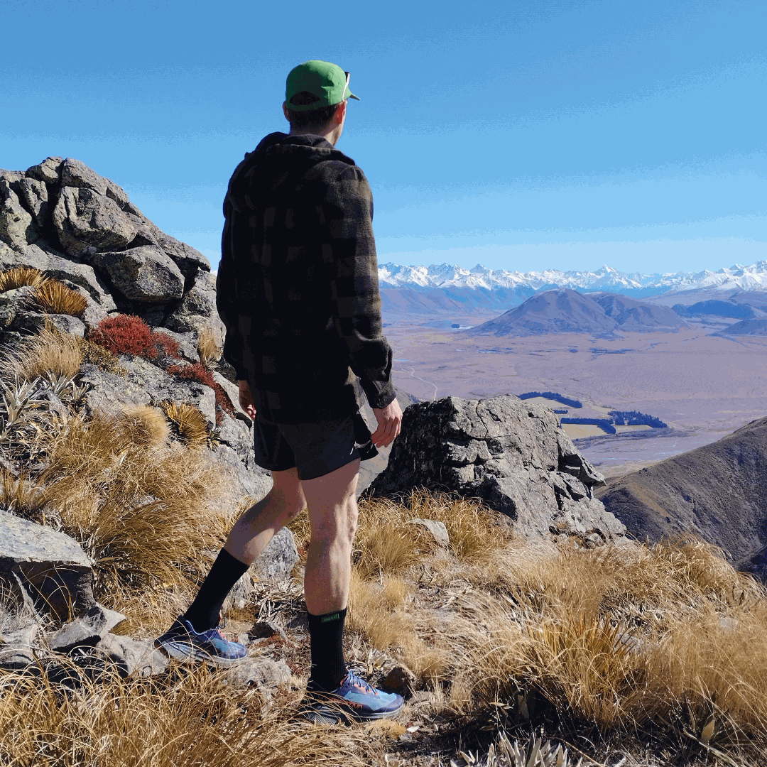 merino hiking socks mid calf toe socks